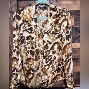 Jones New York Animal Print Blouse
